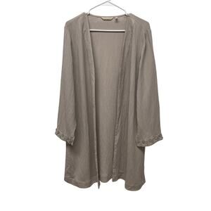 Soft Surroundings Oceo Gauze Topper Pebble Taupe size large beachy lagenlook